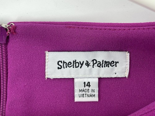 Shelby & Palmer Sleeveless Knee Length Dress Womens Size 14 Pink Purple FastShip - Picture 3 of 8