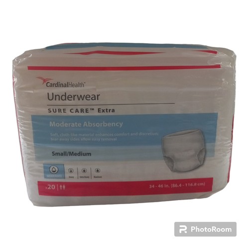 Covidien Sure Care extra 1840 Adult Disposable Pull On Up Underwear Diapers S/M