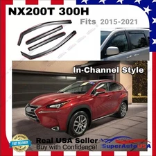 For Lexus NX200t 300H 2015-2021 In-Channel Vent Window Visor Sun Guard Deflector