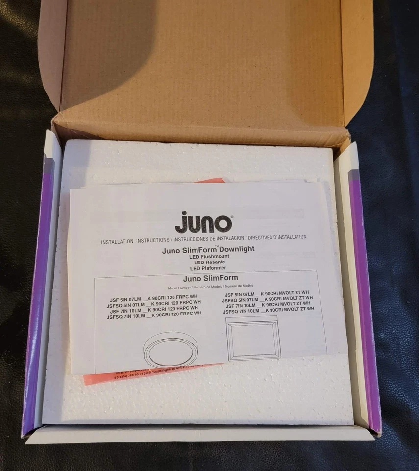 Juno Slimform Led 7 pulgadas Downlight de montaje en superficie de 13 vatios 4000 k 4000 k 1000 lúmenes Foto 2 de 4