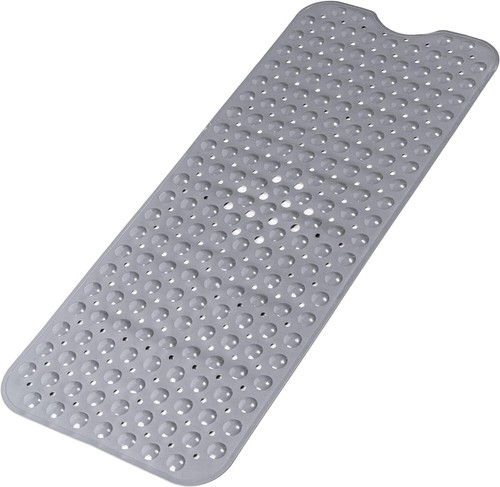 40x16 Zoll Extra Lange Badewannenmatte Rutschfeste Duschmatte mit Saugnäpfen und Ablauf