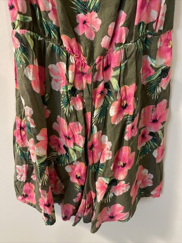 Justice Girls Size 10 Green Floral Jumper! A2865 - Picture 6 of 11