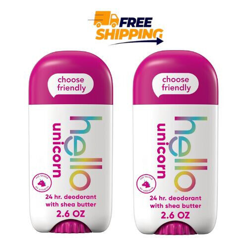 Unicorn Aluminum Free Deodorant for Women, Girls, Safe for Kids, Dermatologic