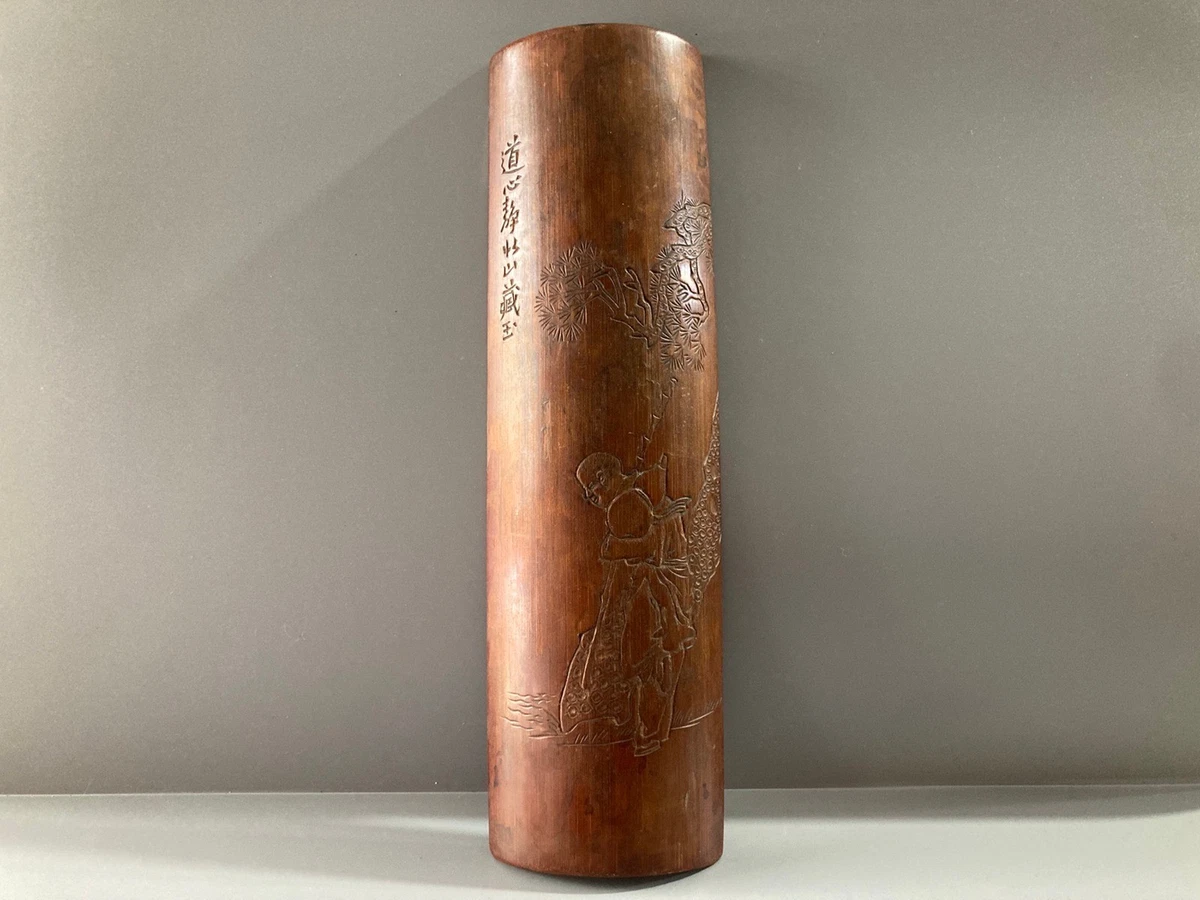 竹根雕印第安纳中国风雕像、雕像| eBay