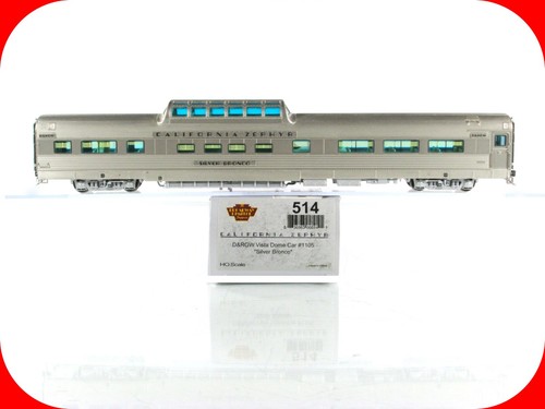 Scala HO **DRGW CALIFORNIA ZEPHYR** BRIGLIA ARGENTO Vista Dome 1105 --Broadway 514