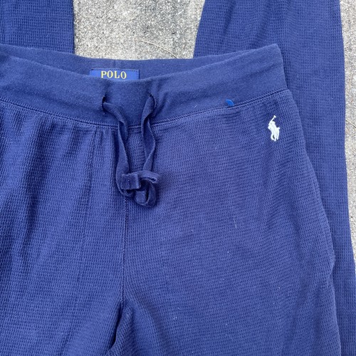 POLO Ralph Lauren Pigiama Uomo Pantaloni Cotone Joggers Blu Navy Taglia Media - Foto 2 di 5