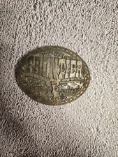 Vintage 1970s Frontier Hotel Las Vegas Belt Buckle Nevada USA Casino