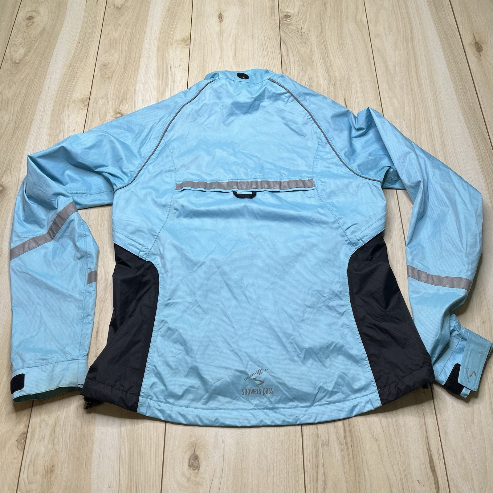Showers Pass Waterproof Cycling Long Sleeve Full Zip Jacket Blue - Womens Medium