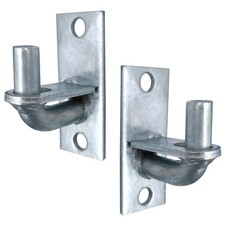 2 Pack Wall Mount Gate Hinges, Heavy Duty Farm Gate Hinges, Chain Link Fence ...