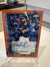 2025 Topps Chrome Update John Rave Orange Wave Auto /25