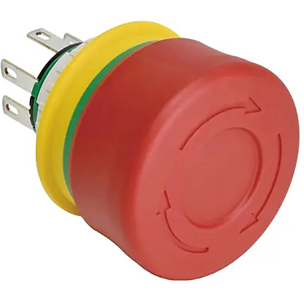 Interruttore a pulsante di arresto di emergenza con chiusura a fungo da 22 mm con coperchio impermeabile 1NO 1NC