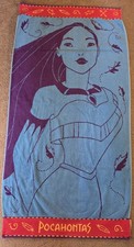 Vtg 1995 Disney Pocahontas Beach Towel Franco Cotton Colors of the Wind Retro