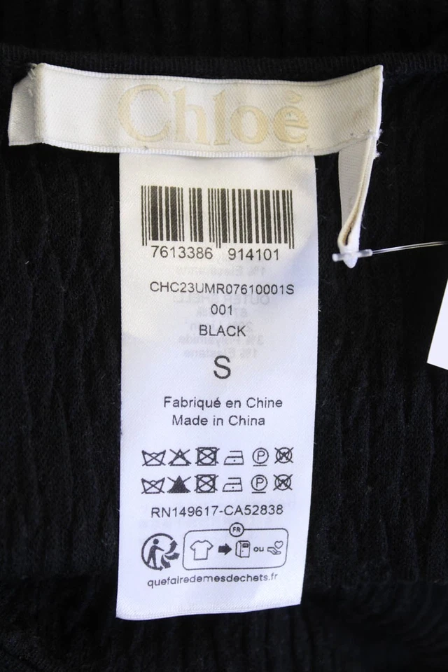 Vestido largo Chloe para mujer sin mangas cuello redondo corte seda tejido negro pequeño Foto 4 de 4