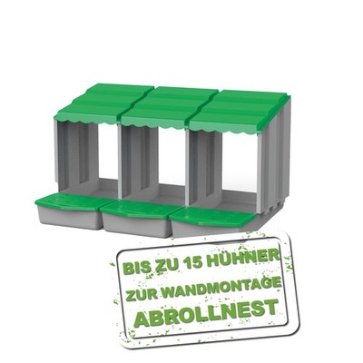 Legenest Hühnernest Legenester  3er Lege-/Abrollnest LxHxB 51,5 x 46,5 x 84,5 cm