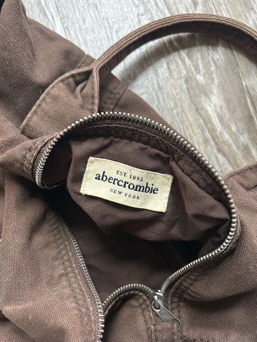 VTG Abercrombie Brown Embroidered Moose Duffle Bag Y2K - Picture 3 of 6