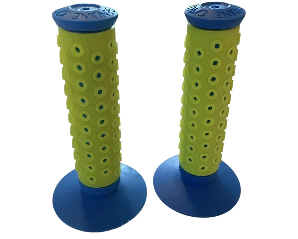 Empuñaduras Oakley B-1B verde neón/azul RARAS nuevas Foto 2 de 4