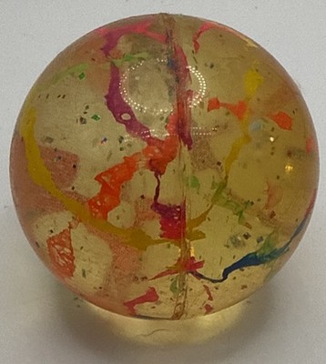 Super Bounce Hard Rubber Ball Speckled Glitter Pink Color Vintage 2 