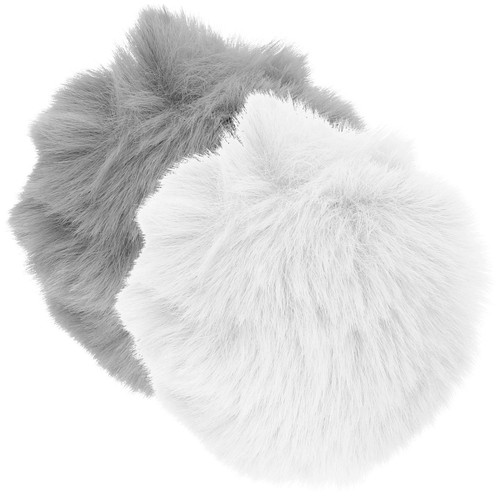 2Pcs Plush Bunny Tail Fluffy Costume Accessory for Adult Cosplay Parties