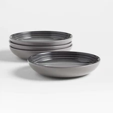 Le Creuset Oyster Grey Pasta Bowls, Set of 4 ( NEW )