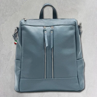 Florence Sac à Dos Femme Cuir Véritable Taubenblau ORF100M - Photo 1/4