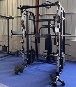 Smith Machine Power Rack Adjustable Steel Chin Up Strength Training Equipment