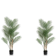 Set of 2 47"/59"/71" Faux Palm Trees with Pot   Indoor/Outdoor Use