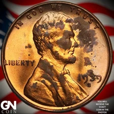 1939 S Lincoln Cent Wheat Penny B2984
