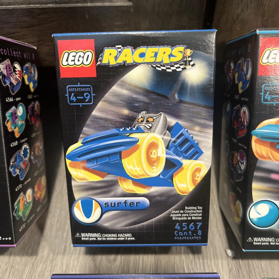 2001 LEGO Racers Set Of 8 All Factory Sealed Boxes 4566 - 4573 Complete - Image 4 of 4