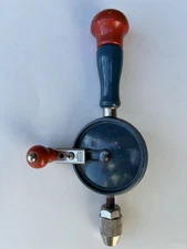 Stanley Hy-Lo Drive Hand Crank Eggbeater Drill Model H1220 Made in USA w/Bits