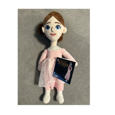 The Nutcracker Clara Plush Doll, Pink Dress Lace Skirt, Brown Hair, Tag