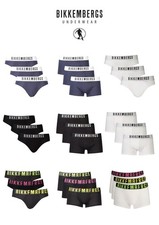 Slip Boxer BIKKEMBERGS Intimo uomo Mutande Tri-Pack Elastico a vista Logo cotone
