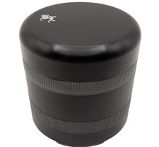 Grinder Black Leaf 5Tlg. Aluminium Kräutermühle 53mm Crusher Mühle Schwarz