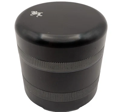 Grinder Black Leaf 5Tlg. Aluminium Kräutermühle 53mm Crusher Mühle Schwarz