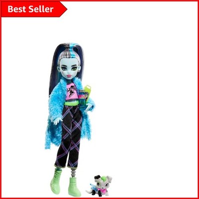 Frankie Stein Creepover Doll Set: Gelenkpuppe mit lustigem Zubehör & Watzie