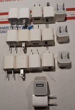 F1  17 pc. Lot Apple 120V AC to USB Power Adapters, 5V, 1A; 12x A1385, 5x A1265