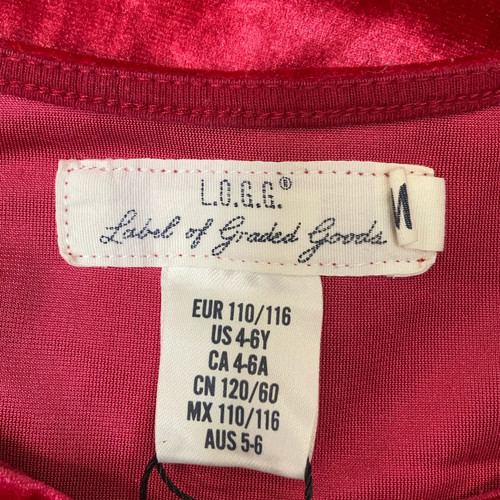 L.O.G.G by H&M, Kleid, Größe: 110/116, Pink, Elasthan/Polyester, Samt #gdh - Bild 3 von 5