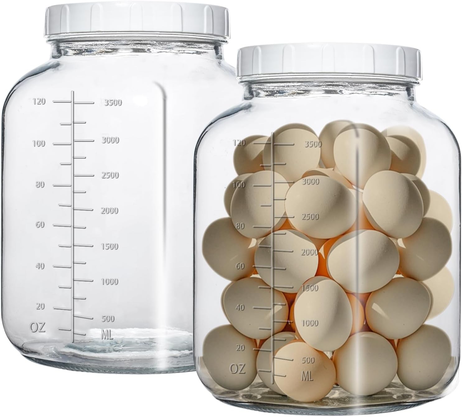 Mouth Large Mason Jars 128 oz,Glass Gallon Jugs Storage Cont