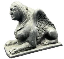 Ancient Roman Sphinx Stone Statue Winged Female Headed Lion Statue