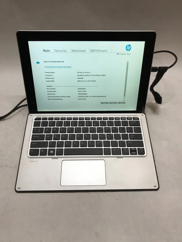 HP Elite X2 1012 G1 12" Intel Core m7 8GB RAM NO SSD/OS For Parts Cracked! - DW - Image 3 of 4