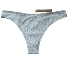 Skims Cotton Logo Dipped Thong Size XL NWT Gray Women's Panties
