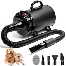 High Velocity Dog Hair Dryer 5.2HP/ 3800W Professional Dogs Blower Grooming D...