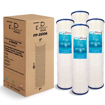 Pool Cartridge Rep CX880XRE Hayward, Unicel C7488, Filbur FC1226, FP-25106-4Pack