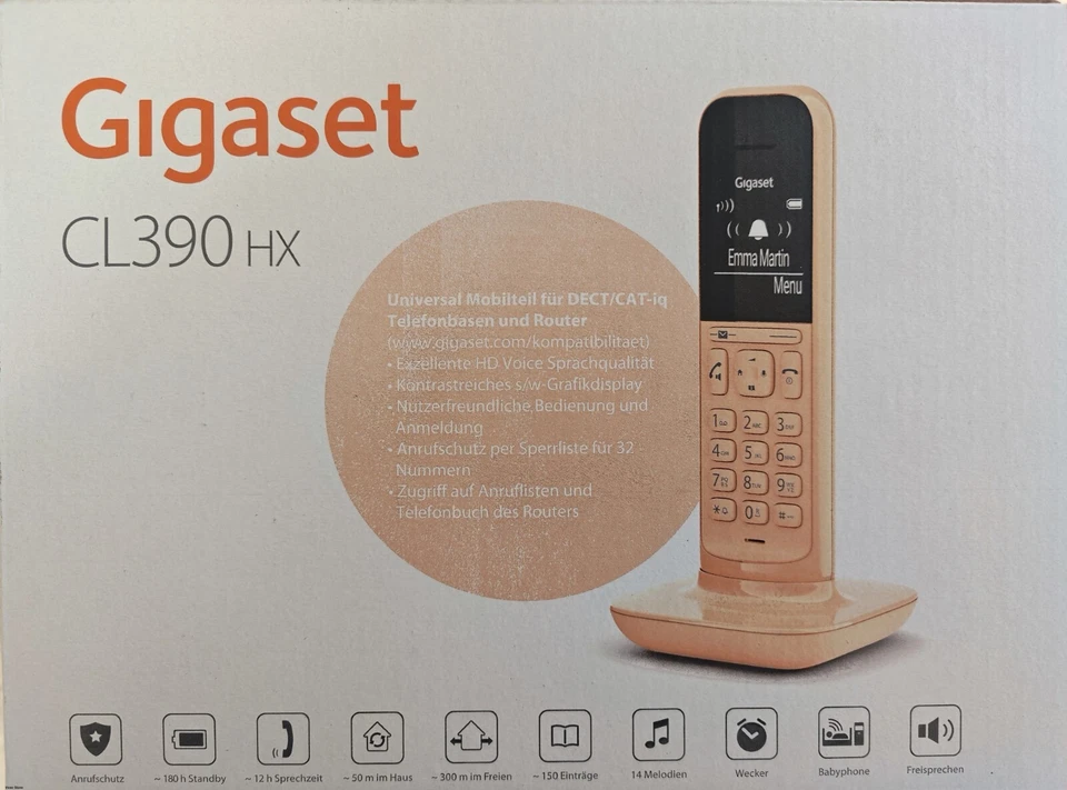 Gigaset CL390 HX Schnurloses Design DECT Telefon Fritzbox kompatibel Cantaloupe - Bild 2 von 3