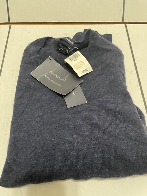 GANT CASHMERE BLUE V NECK  SWEATER WOMEN SIZE:M