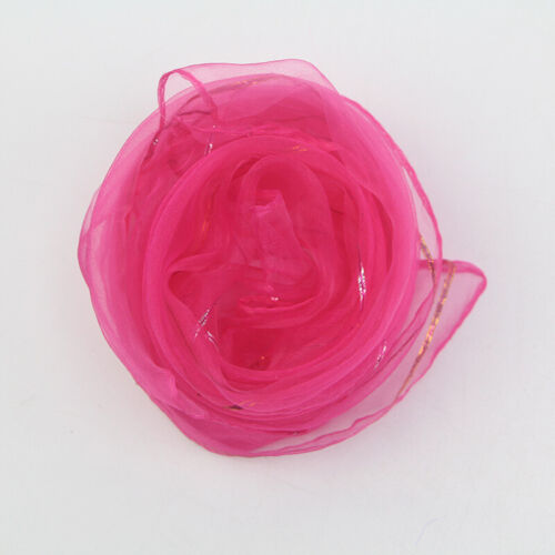 Bright Silk Solid Color Scarf Pure Color Organza Neck Shawl Small Silk Scarves @ - Picture 22 of 34