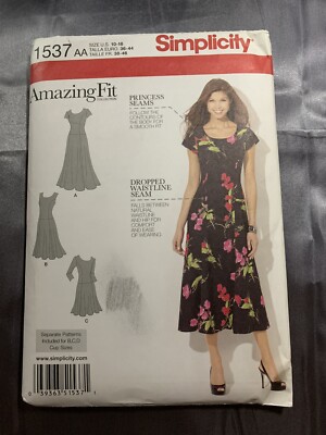 Simplicity Misses/Women's DRESSES in Three Lengths 1537 Size (10-18) | eBay