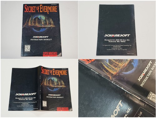 Secret of Evermore Super Nintendo SNES Box & nur Handbuch * Verschleiß - Bild 2 von 22