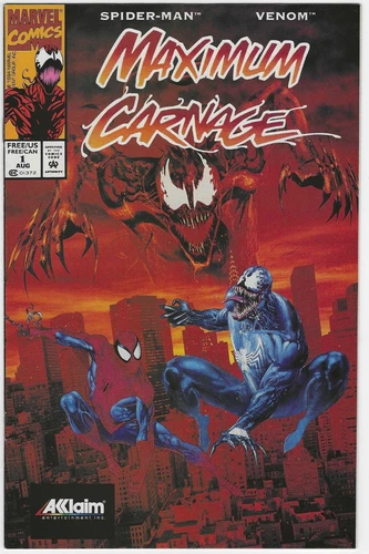 MAXIMUM CARNAGE 1 NM 1994 AMAZING SPIDERMAN ACCLAIM GIVEAWAY PROMO VENOM