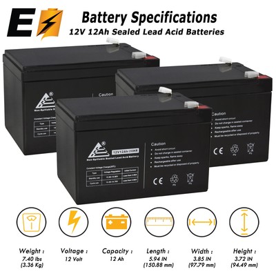 Mighty Max Battery 12V 15AH F2 Compatible Battery for APC SU1000X127 SU1000X93-3 Pack Brand Product