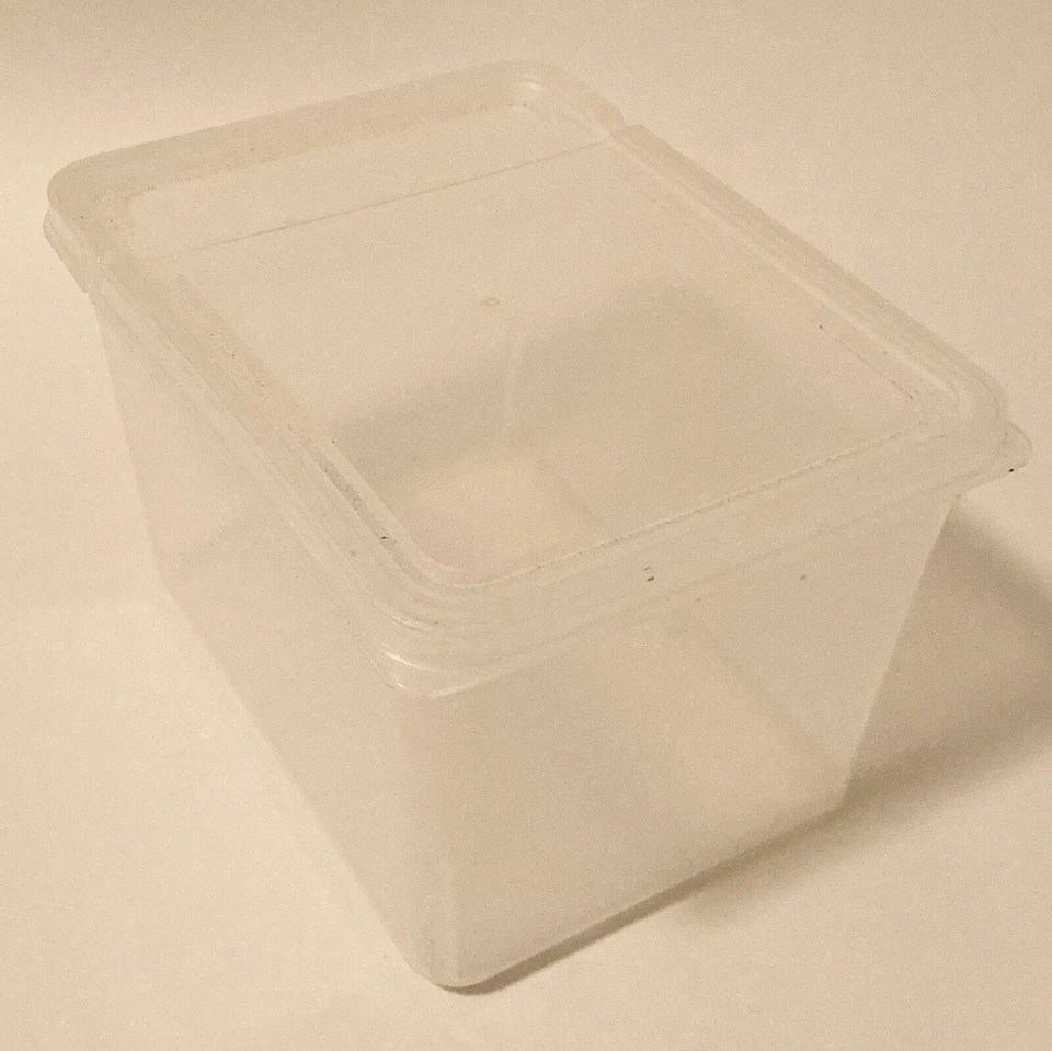 HILLMAN 7" x 5" x 5" 矩形多云塑料储物盒带可拆卸盖 — 第 2/4 张图片